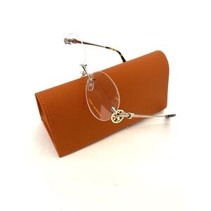 New TORY BURCH Frames Rimeless Glasses Silver Round TB 1059 3265 52 16 140